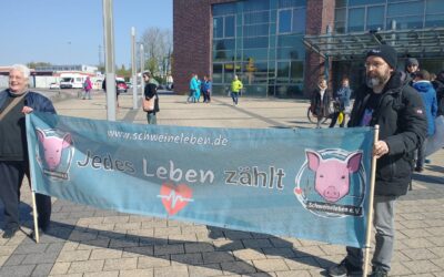 Demo „Tiertransporte sofort stoppen“ – 29.04.2023 in Aurich / Niedersachsen