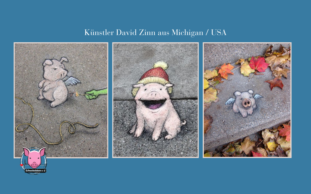 Schweine in der Kunst - Graffiti - David Zinn